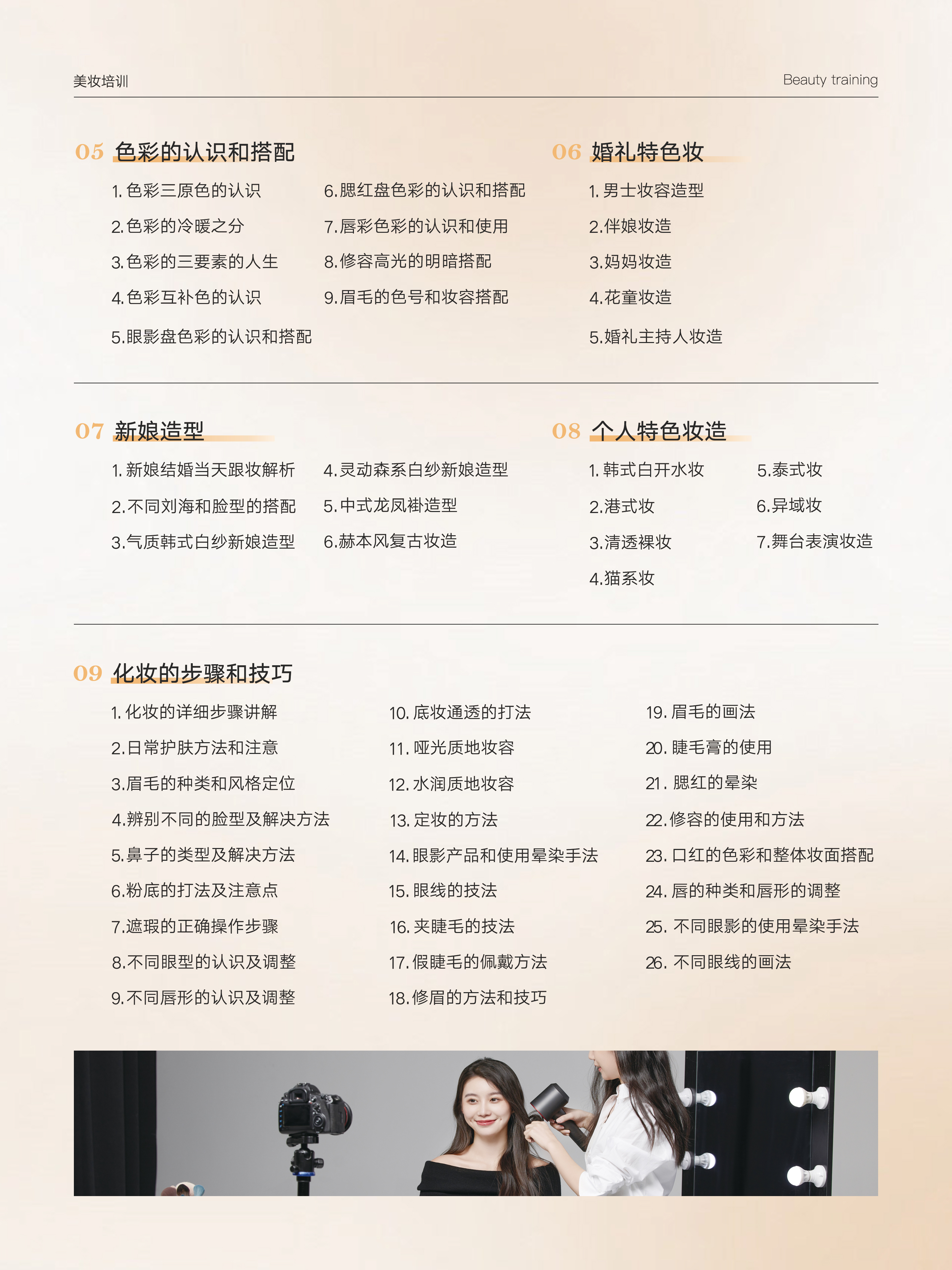 名赫美业化妆专科全能班